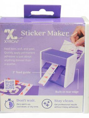 Xyron 3” Sticker Maker Machine Permanent Adhesive Disposable Scrapbooking DIY